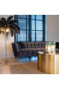RICHMOND sofa HUXLEY ANTRACIET - welur, szczotkowane złoto - Richmond Interiors